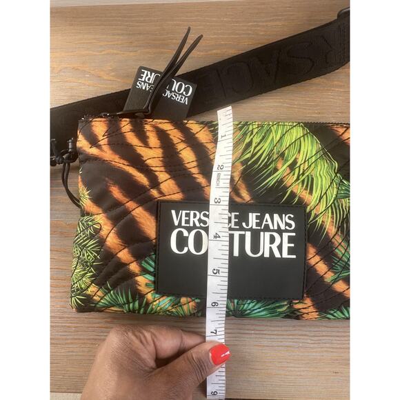 Versace Jeans Couture Crossbody Bag Womens Small Multicolor Tiger Nylon Quilted - Picture 9 of 9